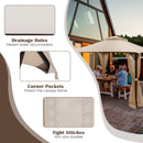 368 x 303CM Gazebo Replacement Top with Air Vent and Drainage Holes-Beige