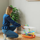 Pawhut 2 Tier Hamster Cage Small Animal House W/ Exercise Wheels Tunnel