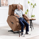 HOMCOM Power Lift Recliner Chair, Lift Chair For Elderly With Massage, Brown