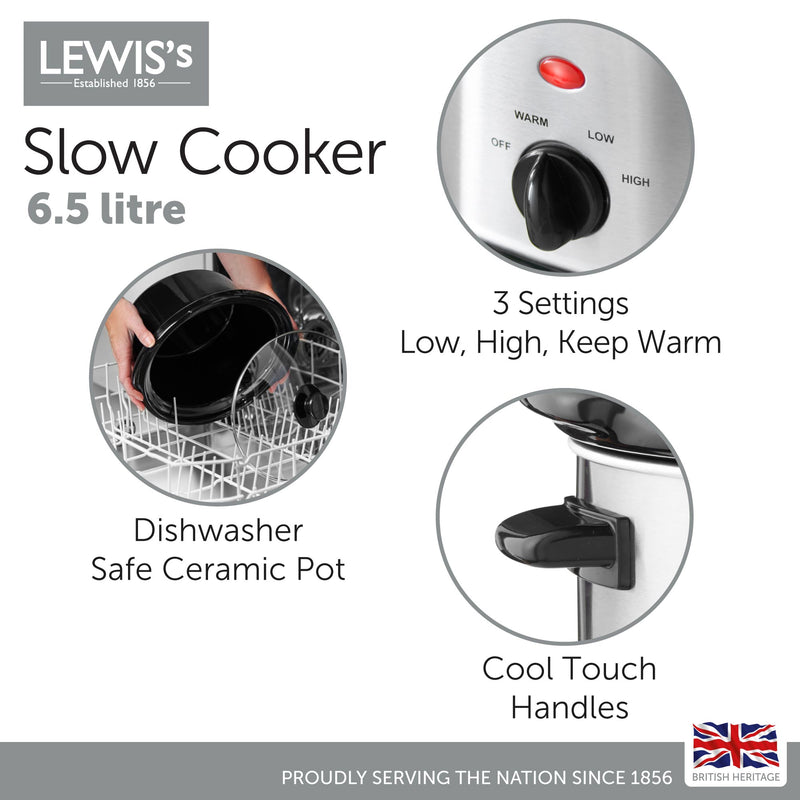 Lewis's Slow Cooker 6.5 Litre