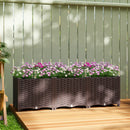 Outsunny Plastic Raised Garden Bed with Legs and Drainage Holes and Plugs