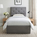 HOMCOM Bed Frame Gas Side Lift Under Bed Storage