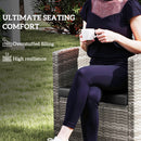 Outsunny 3PCs Rattan Garden Seat Cushions Pads for Patio Furniture Green