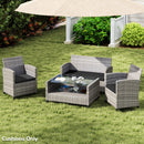 Outsunny 3PCs Rattan Garden Seat Cushions Pads for Patio Furniture Green