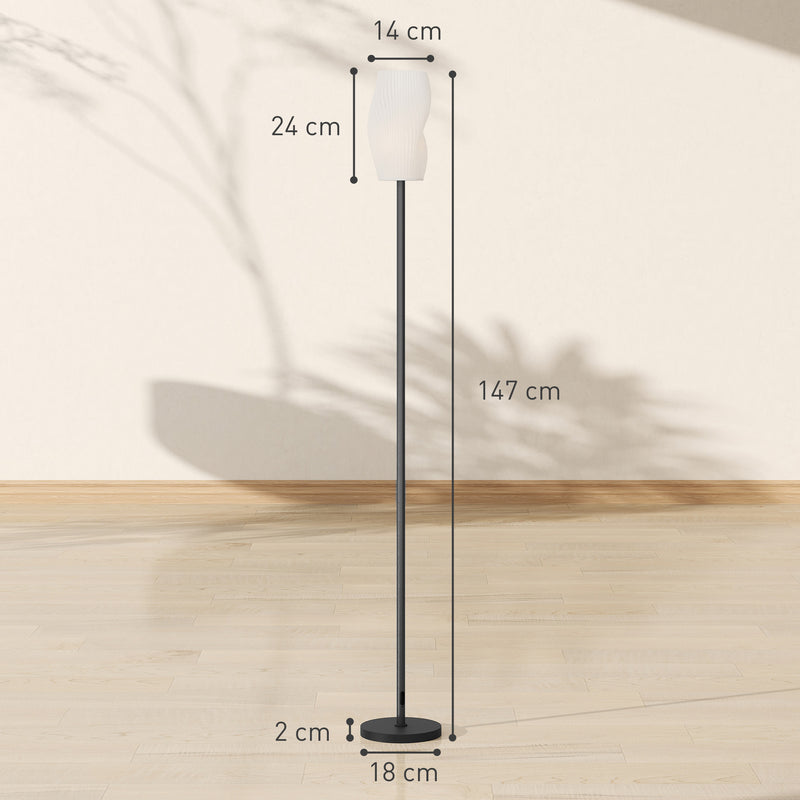 HOMCOM 3D Printed Standing Lamp with Shade, 3 Colour Temperature, White