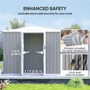 Outsunny 8 x 4 ft Garden Storage Shed, Outdoor Metal Shed