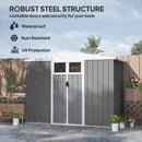 Outsunny 8 x 4 ft Garden Storage Shed, Outdoor Metal Shed