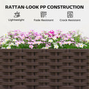 Outsunny Plastic Raised Garden Bed with Legs and Drainage Holes and Plugs