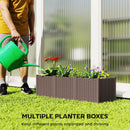 Outsunny Plastic Raised Garden Bed with Legs and Drainage Holes and Plugs