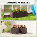 Outsunny Plastic Raised Garden Bed with Legs and Drainage Holes and Plugs