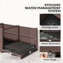 Outsunny Plastic Raised Garden Bed with Legs and Drainage Holes and Plugs
