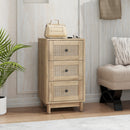 HOMCOM 3 Drawer Chest Of Drawers, Storage Unit For Living Room, Oak
