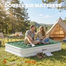 Outsunny Inflatable Mattress Air Bed With Built-in Pump, Dark Green