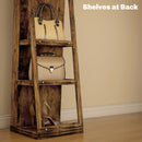 HOMCOM Jewelry Cabinet Full Length Mirror Swivel Lockable Jewelry Organiser