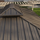 Outsunny 3 X 3.7m Aluminium Hardtop Gazebo Canopy 2 Tier Roof