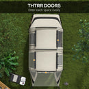 Outsunny Blackout Camping Tent with Bedroom & Living Room for 4-5 Person, Khaki