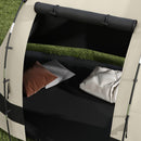 Outsunny Blackout Camping Tent with Bedroom & Living Room for 4-5 Person, Khaki