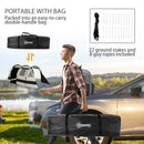 Outsunny Blackout Camping Tent with Bedroom & Living Room for 4-5 Person, Khaki