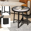 Outsunny 50.5cm Round Garden Table with SPC Tabletop