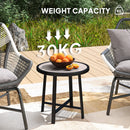 Outsunny 50.5cm Round Garden Table with SPC Tabletop