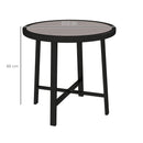 Outsunny 50.5cm Round Garden Table with SPC Tabletop