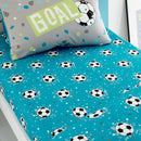 Bedlam Goal Fitted Bed Sheet In Blue - Single