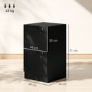 HOMCOM 2 Drawer File Cabinet with Lock and Adjustable Hanging Bars, Black