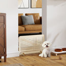 PawHut Freestanding Pet Gate for Small Dogs, 75 x 51 cm, Natural