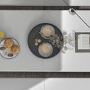 Outsunny Folding Garden Table, Patio Table with Metal Frame, White