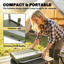 Outsunny Portable Barbecue Grill With Adjustable Grates For Camping, Green