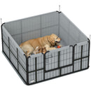 PawHut Whelping Box W/ Washable Whelping Pad, Wind-Resistant Cloth, Black