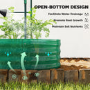 Outsunny 4 x 2 x 4.6ft Galvanised Raised Garden Bed with Trellis, Green