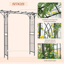 Outsunny Garden Arch Arbor for Decorative Climbing Plants Lawn Garden