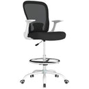 HOMCOM Mesh Draughtsman Chair, Ergonomic Drafting Chair