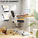 HOMCOM Mesh Draughtsman Chair, Ergonomic Drafting Chair