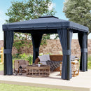 Outsunny 3 x 3(m) Patio Gazebo Garden Shelter w/ Mosquito Netting, Dark Blue