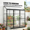 Outsunny Polycarbonate Greenhouse with 3 Doors, Aluminium Walk-in Greenhouse