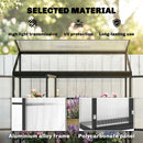 Outsunny Polycarbonate Greenhouse with 3 Doors, Aluminium Walk-in Greenhouse