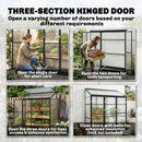 Outsunny Polycarbonate Greenhouse with 3 Doors, Aluminium Walk-in Greenhouse