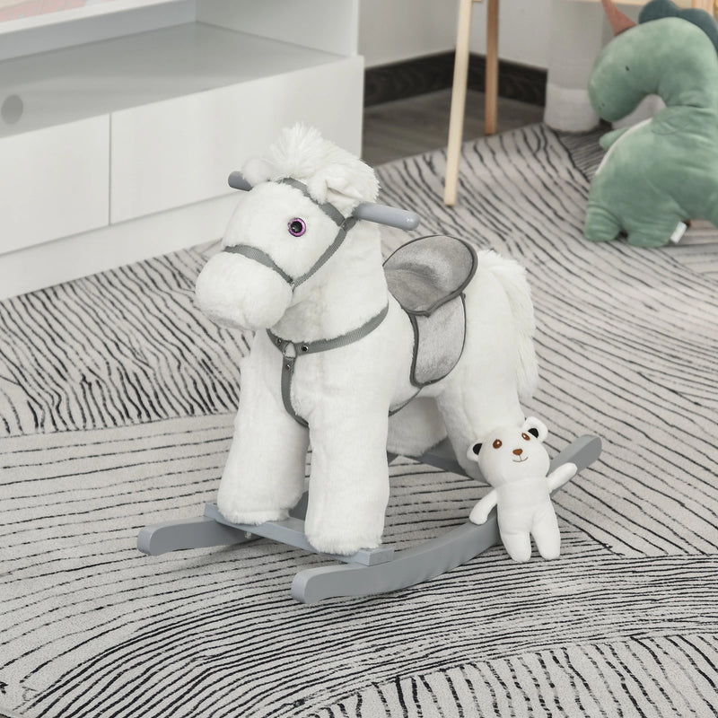 HOMCOM Children's Rocking Horse - White