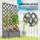 Outsunny Wood Planter With Trellis For Climbing Plants, Grey