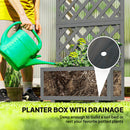 Outsunny Wood Planter With Trellis For Climbing Plants, Grey