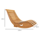 Outsunny Outdoor Rocking Chair W/ Slatted Seat, Wooden Rocking Chair, Teak