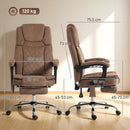 HOMCOM Executive Office Chair, Desk Chair With Massage And Heat, Brown