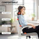 HOMCOM Ergonomic Office Chair, Computer Chair with Foldable Backrest, Grey