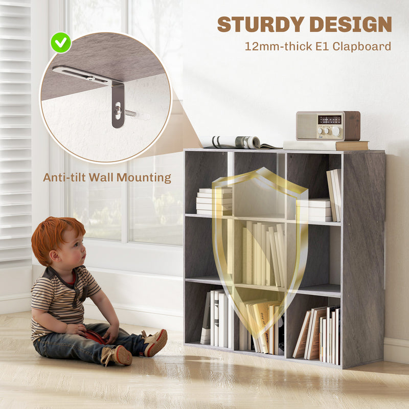 HOMCOM 9 Cube Storage Unit Cabinet Bookcase Display Shelves