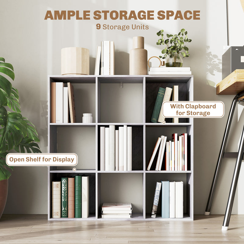 HOMCOM 9 Cube Storage Unit Cabinet Bookcase Display Shelves