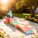 AIYAPLAY 3(m) 4 Pieces Up and Down Kids Rollercoaster, for 2-5 Years, Orange