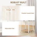 HOMCOM Clothes Rack With Storage, Garment Rack With 8 Hooks And 3-Tier Shelf