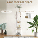 HOMCOM Clothes Rack With Storage, Garment Rack With 8 Hooks And 3-Tier Shelf